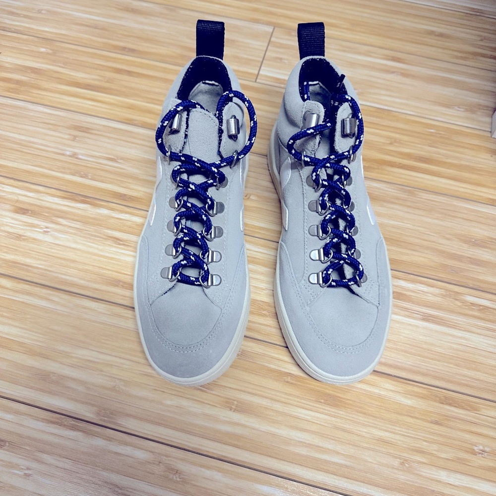 Veja high top suede sneakers